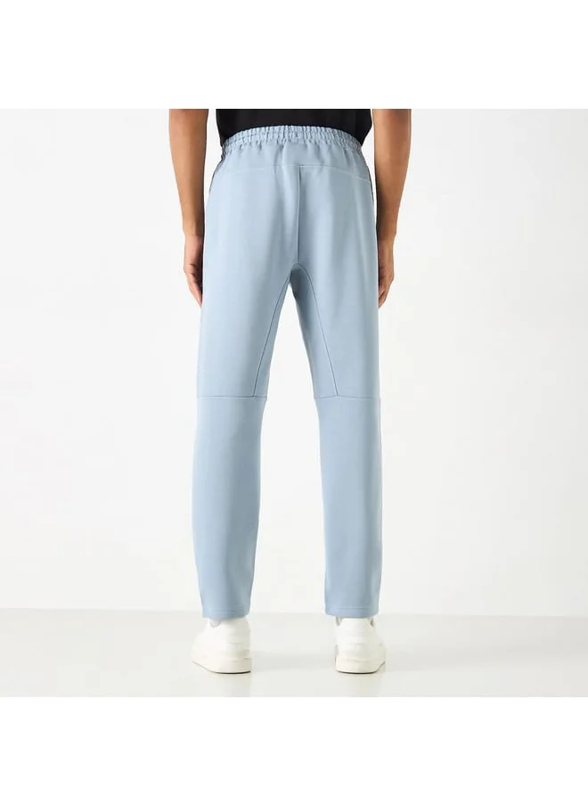 Kappa Kappa Solid Track Pants with Drawstring Closure and Pockets