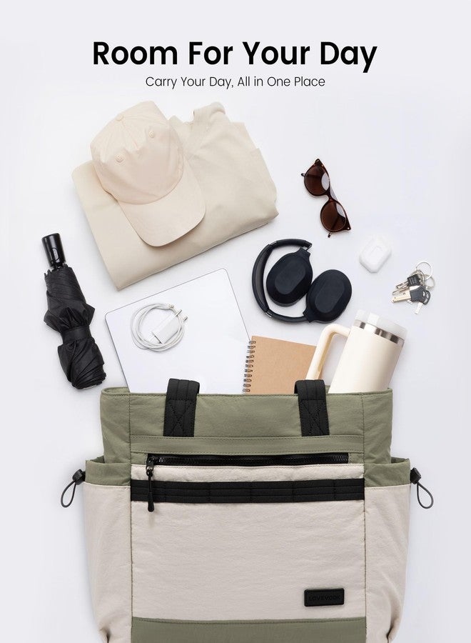 LOVEVOOK Tote Bag for Women, Pink-white-black, M-15.6 Inch - Image 5