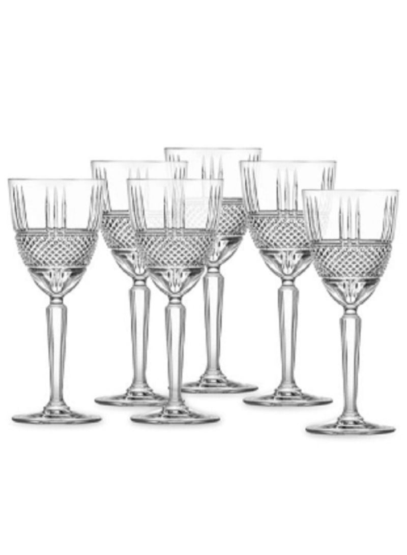 RCR 6 Pcs Crystal Juice Cups 180 ml Italian RCR - Image 1