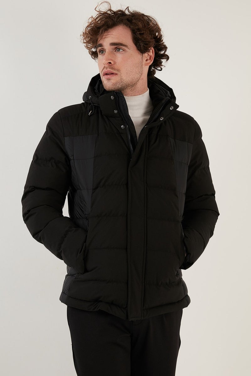 Exxe Water Resistant Hooded Regular Fit Coat Men's Coat EXK22531310  - Image 2