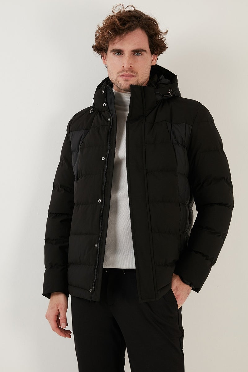 Exxe Water Resistant Hooded Regular Fit Coat Men's Coat EXK22531310  - Image 1