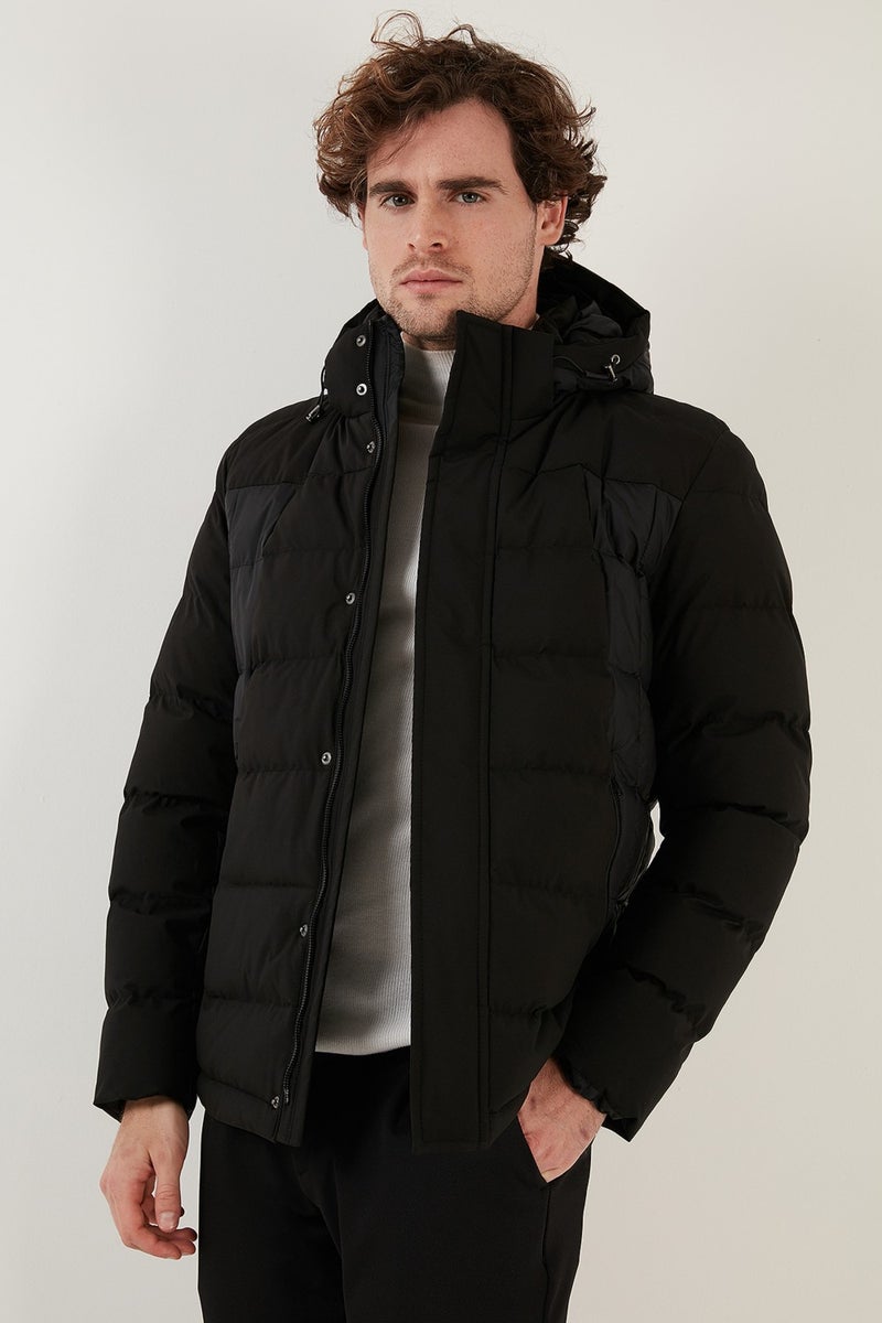 Exxe Water Resistant Hooded Regular Fit Coat Men's Coat EXK22531310  - Image 3