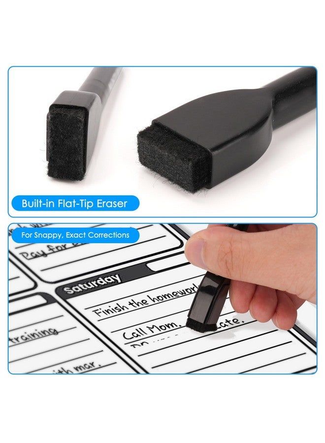 maxtek Magnetic Black Dry Erase Markers, 12 Count Fine Tip Whiteboard Markers With Eraser, Thin Markers Low Odor For Classroom, Office, Home - Image 3