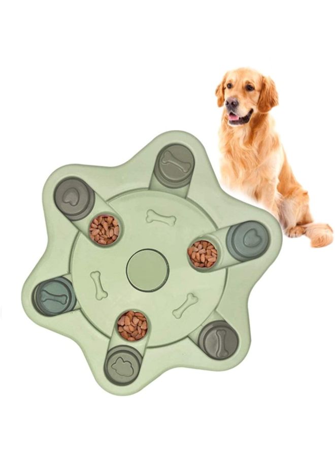 NIBEMINENT Pet Slow Feeder Bowl Green/Grey 9.8x1.26inch - Image 1