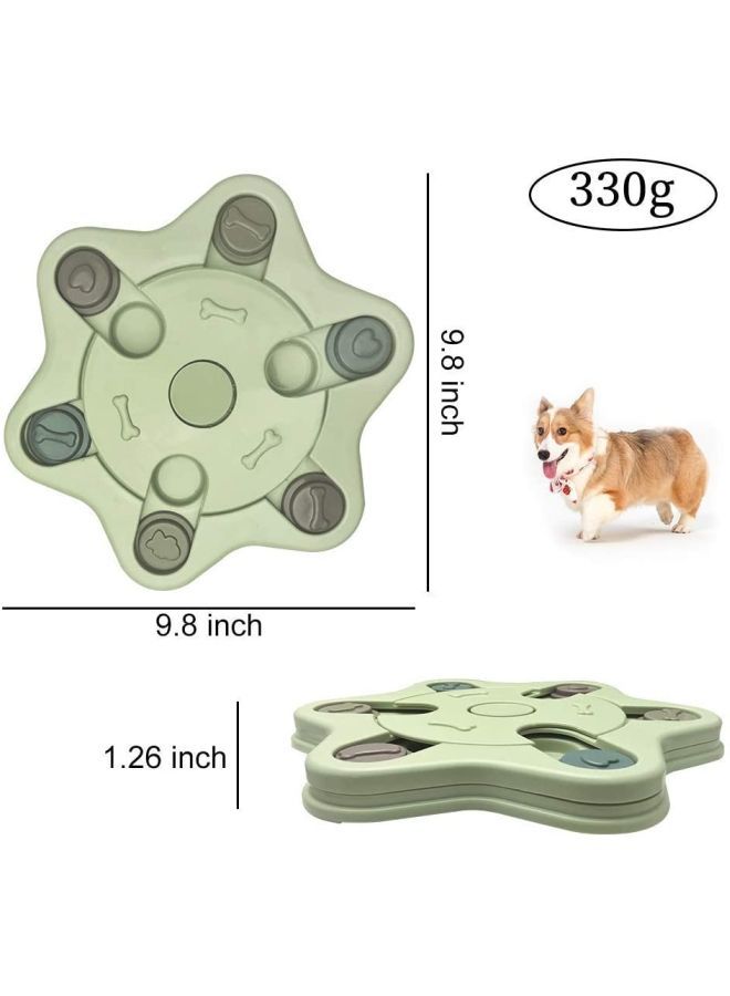 NIBEMINENT Pet Slow Feeder Bowl Green/Grey 9.8x1.26inch - Image 2
