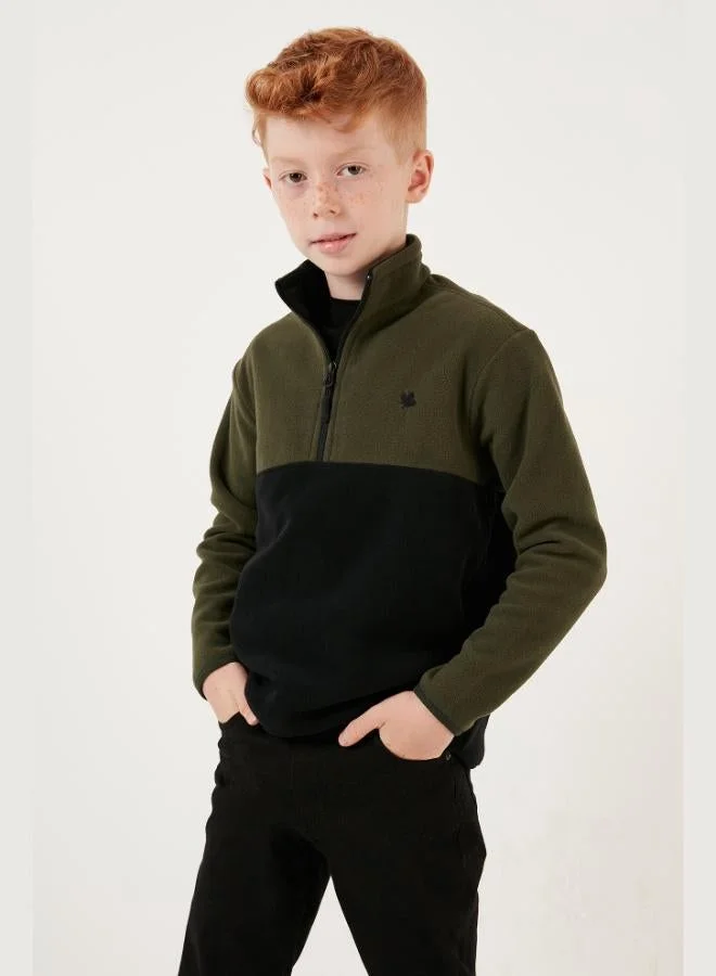 ليلا ليلا نصف سحاب لون كتلة ياقة واقفة قطعتين قطبية للأطفال