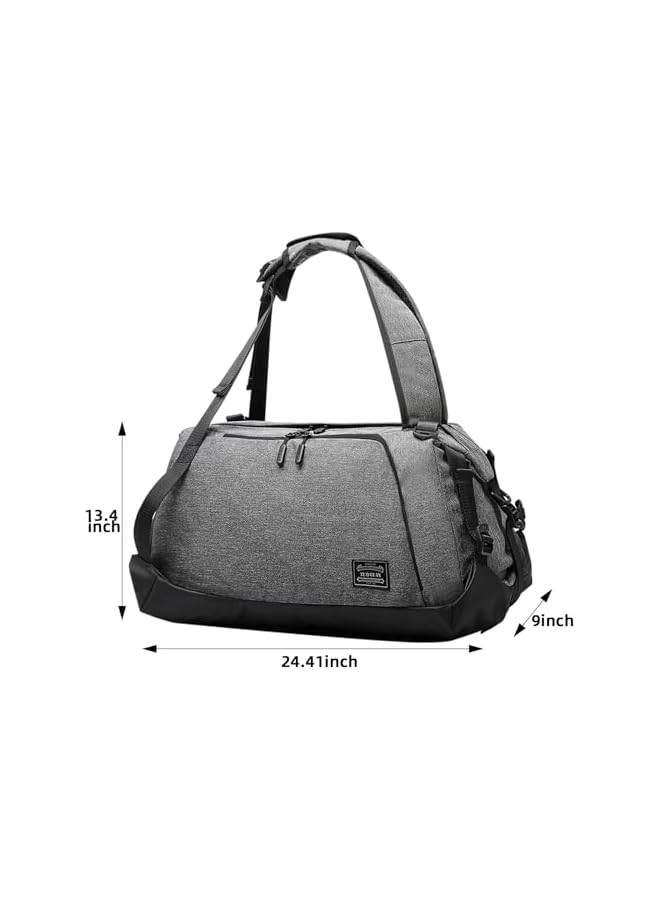 PROMASS Gym Bag Sports Duffle Bags Backpack Travel Weekender Bag Workout Bag With Wet Pocket & Shoes Compartment For Men Women, 46L, Lightweight Grey - Image 2