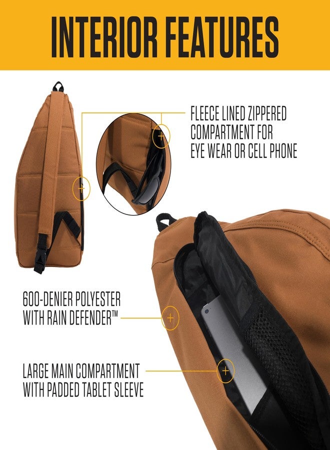 Carhartt Bag, Sling Side Release Buckle & Tablet Sleeve, Crossbody Backpack Brown, One Size - Image 3