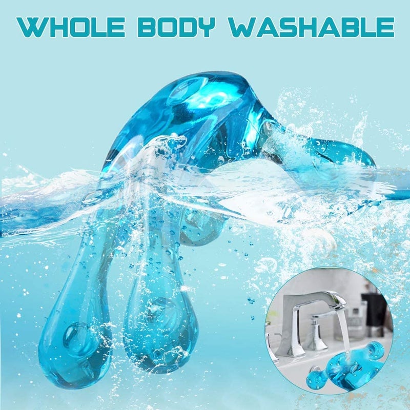 Melonsun Palm Massage Tool - Easier Grip Massage Handheld Tool, Four-Point Massage Tool, for Deep Tissue Pain Relief (Blue) - Image 5