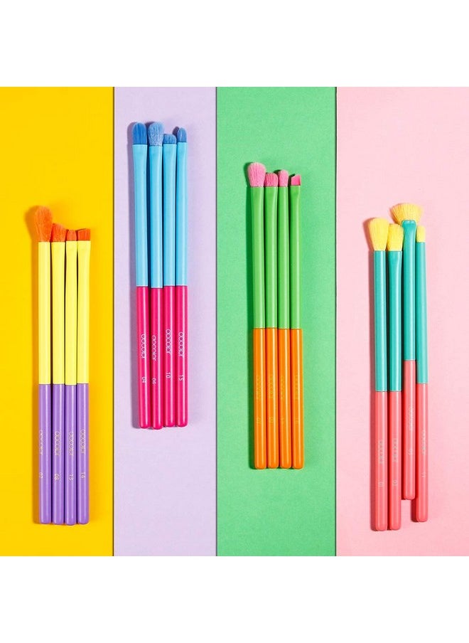 docolor - Eye Makeup Brushes 16Pcs Colorful Eyeshadow Makeup Brush Set Professtional Eyeshadow Brushes With Soft Synthetic Hairs & Real Wood Handle For Eyeshadow Eyebrow Eyeliner Blending - Image 1
