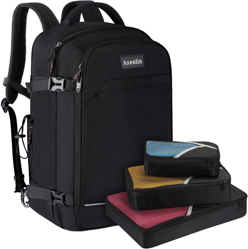 Asenlin 40L Travel Backpack for Women Men，17 Inch Laptop Daypack Flight Approved Luggage Carry On Water Resistant Computer Bag - Image 1