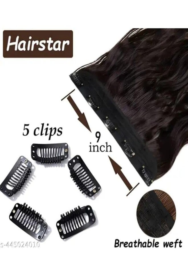 FLUSHIA 5 Clips ¾ Head 1 Piece Hair Extensions For Women - Image 2