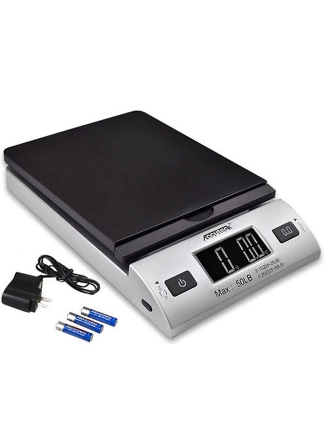 Allin1 Series W825050Bs Apt 50 Digital Shipping Postal Scale With Ac Adapter, Silver