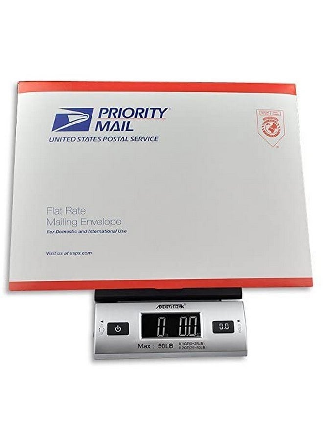 Allin1 Series W825050Bs Apt 50 Digital Shipping Postal Scale With Ac Adapter, Silver