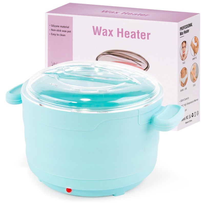 BELOVING Silicone Wax Warmer for Hair Removal, Foldable Hot Wax Melter Machine for Hard and Soft Wax Beads, 18.6oz Electric Waxing Kit Silicone Heater Pot for Full Body, Legs, Face, Eyebrows & Bikini - Image 1