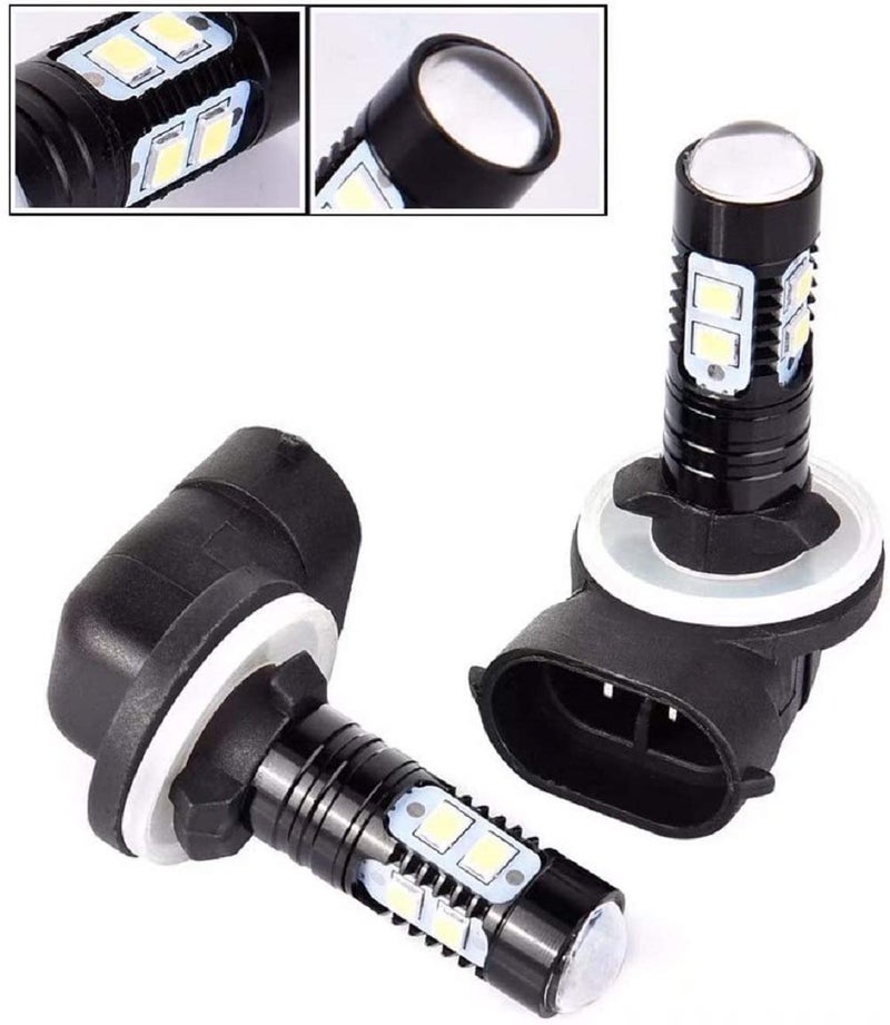 Jahyshow مصابيح ضباب LED 10 من JahyShow بقوة 50 واط، 881، 889، 862، 886، 894، 896، 898، أضواء DRL، أضواء تشغيل نهارية، 6500K أبيض بارد، عبوة 2 - Image 3