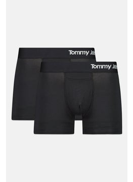 Men 2 Pieces 6 Inseam Brand Logo Boxer Briefs, Black
