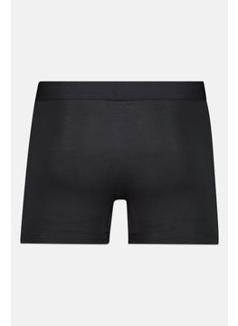 Tommy John Men 2 Pieces 6 Inseam Brand Logo Boxer Briefs, Black  - Image 2