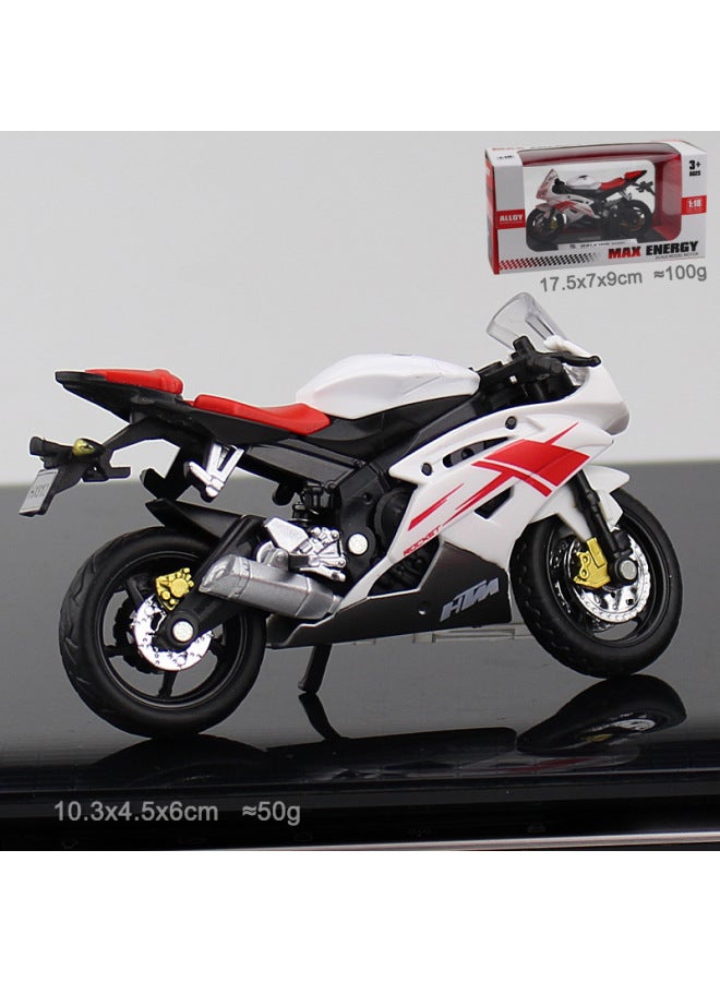 Creative Alloy Motorcycle Model Cake Decoration Women's Clothing Motorcycle Toy Car Model Decorative Ornament For Girls-Color:YM Locomotive White  - Image 1