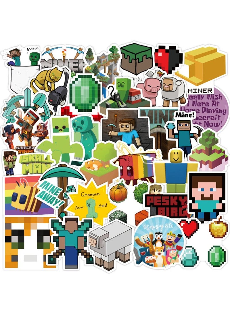 general 50-Piece Minecraft Cute Vinyl Waterproof Sticker