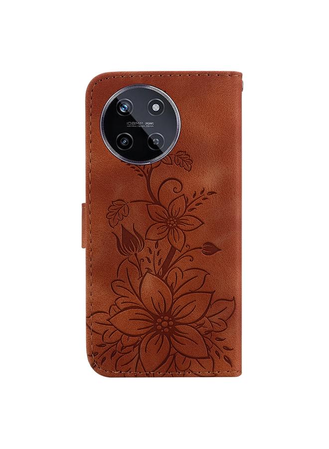 S-TOP Case For Realme 11 4G Global Lily Embossed Leather Phone Case - Image 3