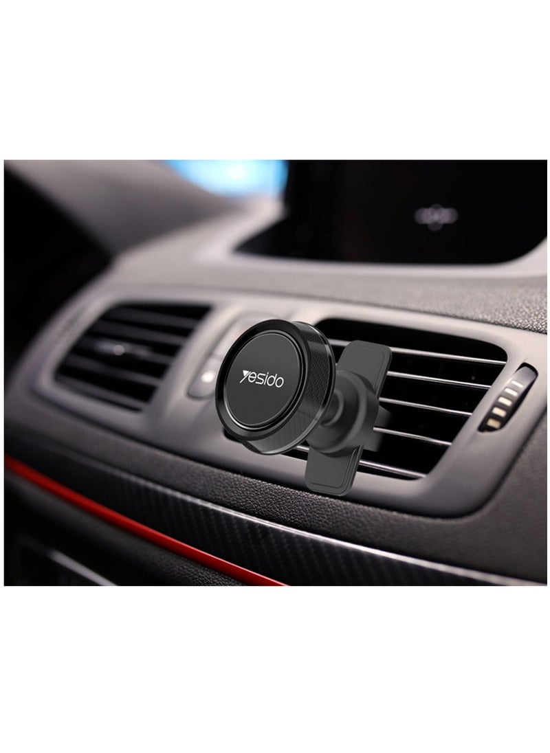 Yesido Yesido C61 Factory Air Vent Magnet Phone Holder 360 Angle Adjustable Universal Car Magnetic Phone Holder - Black  - Image 2