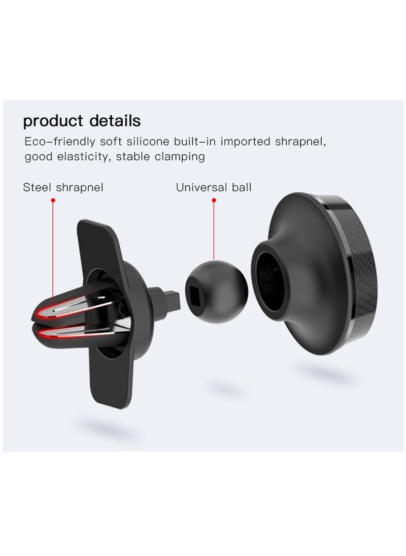 Yesido Yesido C61 Factory Air Vent Magnet Phone Holder 360 Angle Adjustable Universal Car Magnetic Phone Holder - Black  - Image 3