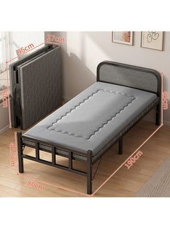 NKX Portable Foldaway household Simple Bed companion with Lambwool Matress 80 cm  - Image 2