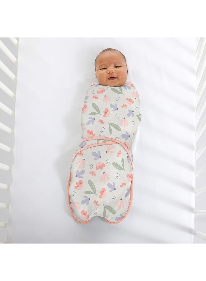ingenuity Ingenuity Farewell Fuss Adjustable Easy-Wrap 2-pk Baby Swaddle Set - Posy  - Image 5