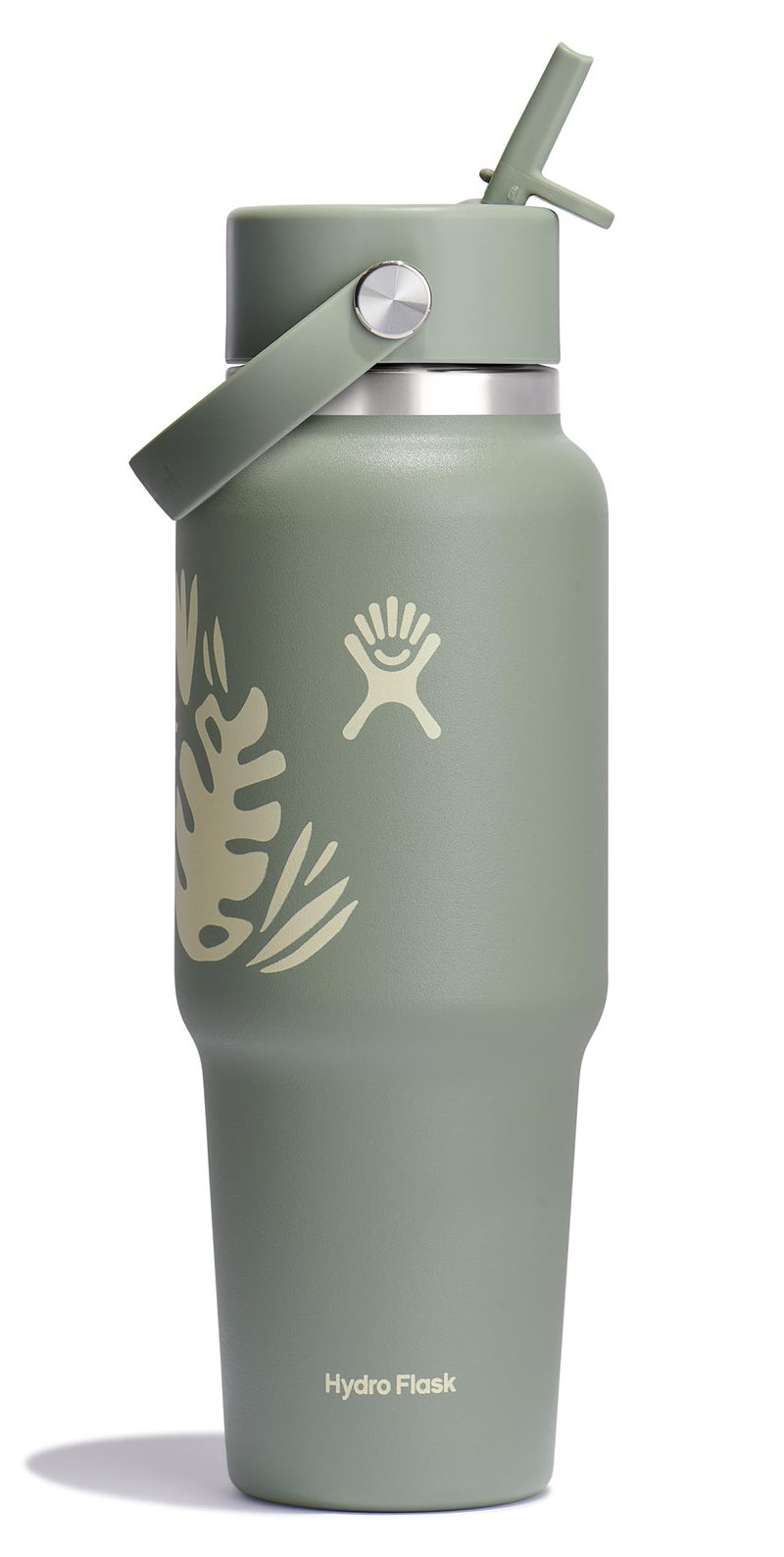 Hydro Flask 32 Oz Wide Flex Straw Travel Bottle Botanical Bliss Agave - Image 1