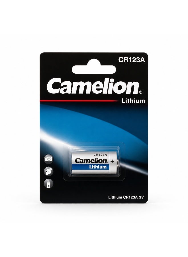 Camelion CR123A 3V Lithium Photo Battery for Cameras, Flashlights, Security Equipment & High Performance Electronics - Image 1
