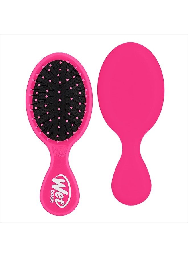 Wet Brush Squirt Detangler Hair Brushes - Pink - Mini Detangling Brush with Ultra-Soft IntelliFlex Bristles Glide Through Tangles with Ease - Pain-Free Comb for All Hair Types - Image 1