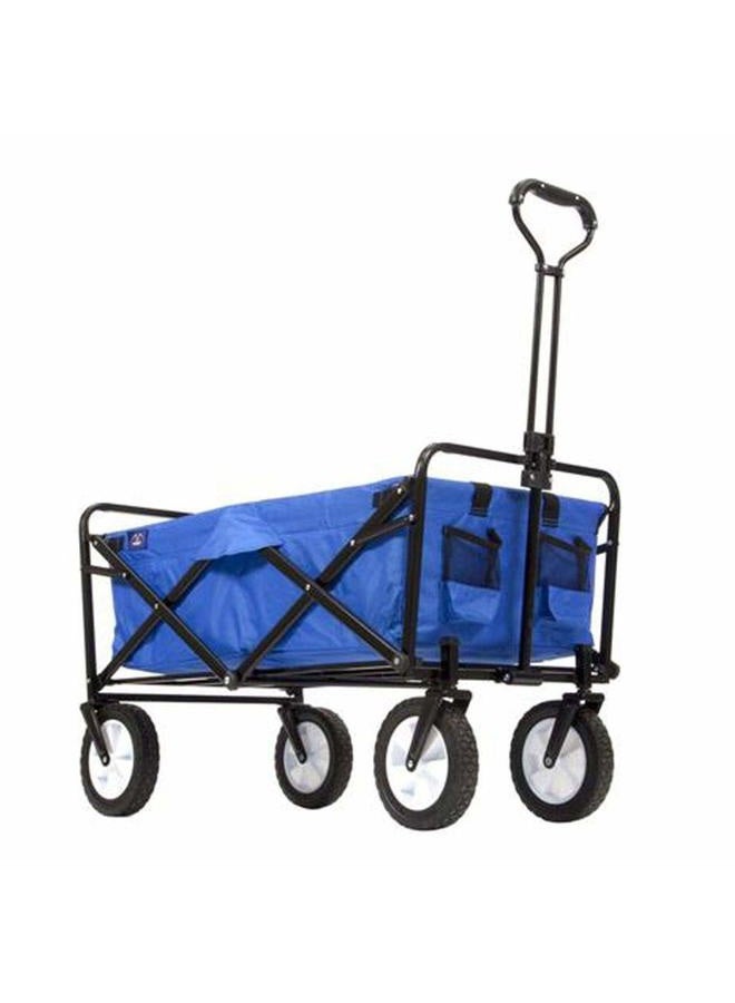 MacSports Mac Sports Heavy Duty Steel Frame Collapsible Folding 150 Pound Capacity Outdoor Camping Garden Utility Wagon Yard Cart, Pink - Image 4
