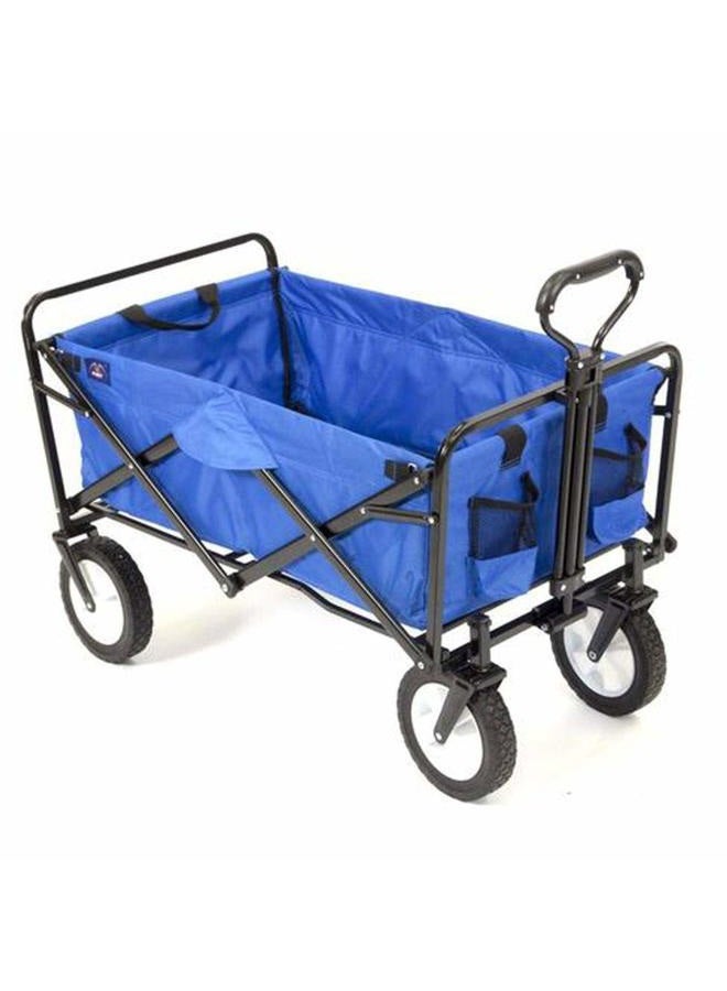 MacSports Mac Sports Heavy Duty Steel Frame Collapsible Folding 150 Pound Capacity Outdoor Camping Garden Utility Wagon Yard Cart, Pink - Image 5