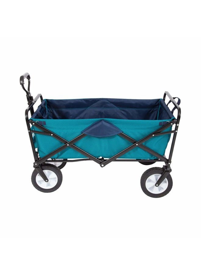 MacSports Mac Sports Heavy Duty Steel Frame Collapsible Folding 150 Pound Capacity Outdoor Camping Garden Utility Wagon Yard Cart, Pink - Image 3