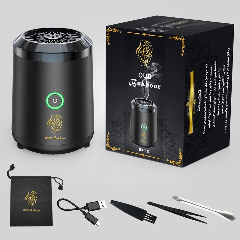GLEVAR Portable Electric Incense Burner | USB Rechargeable Mini Aroma Diffuser for Car, Office & Home, Travel-Friendly Arabic Bakhoor Burner, Smokeless Fragrance Dispenser - Image 1
