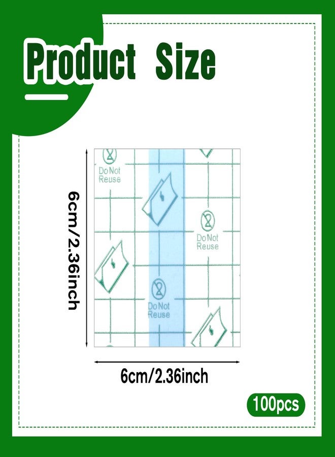 Jeffdad جيفداد 100 قطعة لوحة مكياج يدوية للاستخدام الفردي لوحة خلط مكياج شريط فنان مستلزمات تجميل شفافة مقاومة للماء للنساء (6 * 6 سم) - Image 2