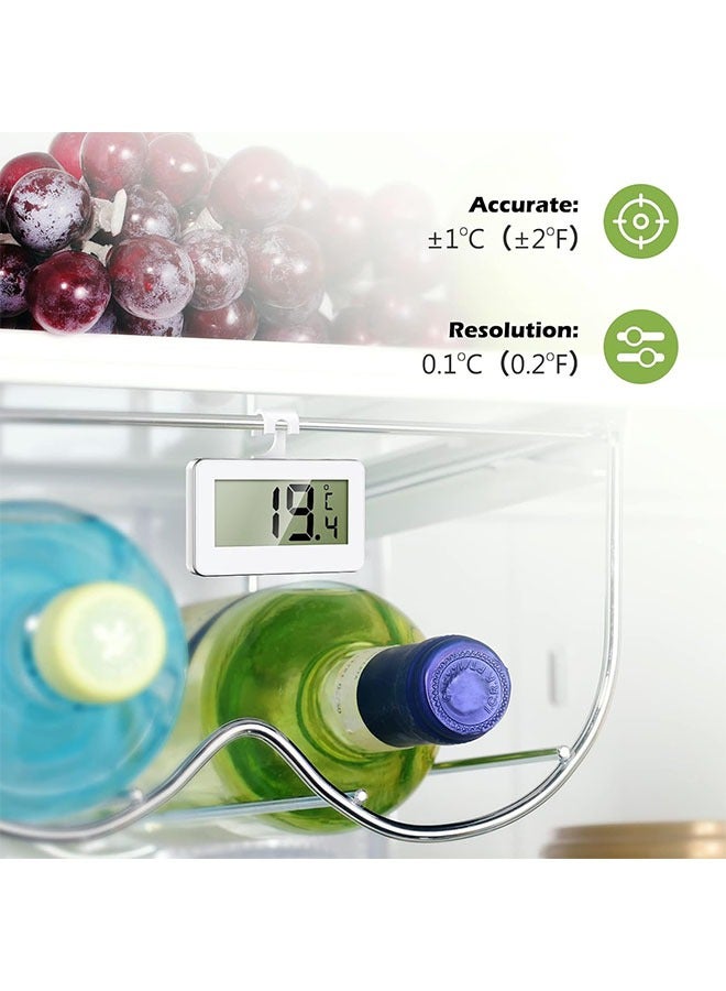 Digital Refrigerator Thermometer, Freezer Room Thermometer with Large LCD Display, High Precision Fridge Alarm Thermometer with Hook for Kitchen Home  - Image 5