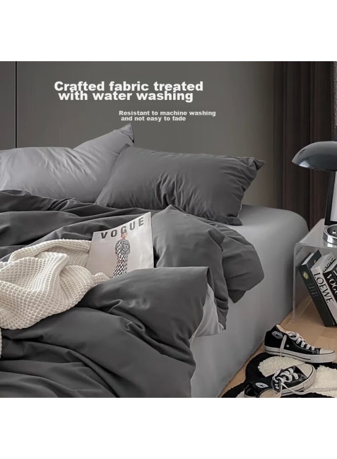 Avivi Aiwei Single Duvet Cover, Brushed Fabric, Solid Color, Dormitory Single Bed Sheet, Duvet Cover, 150*200cm, Jisu Grey - Image 2