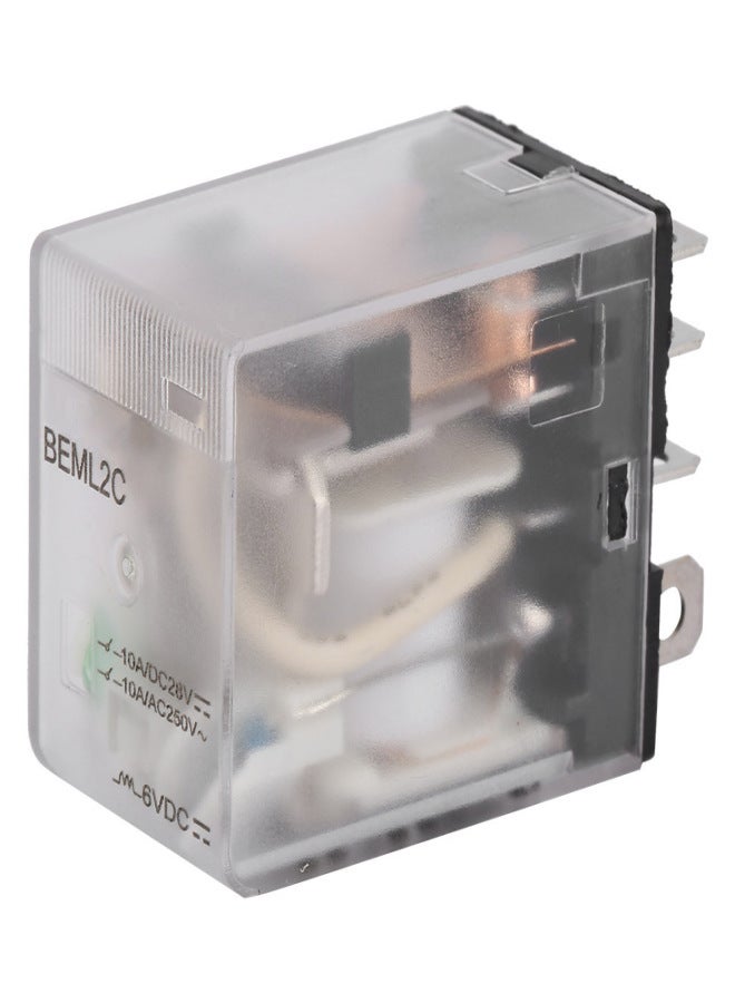 6VDC 8 Pins Two open Two closed Electromagnetic Relay 10A with Green Indicator Light - Image 4