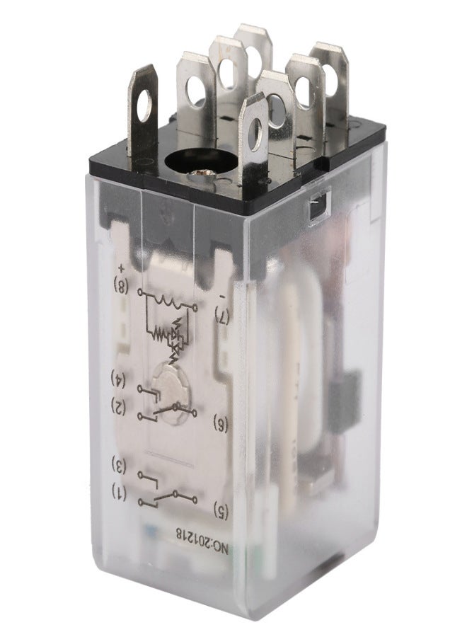 6VDC 8 Pins Two open Two closed Electromagnetic Relay 10A with Green Indicator Light - Image 3