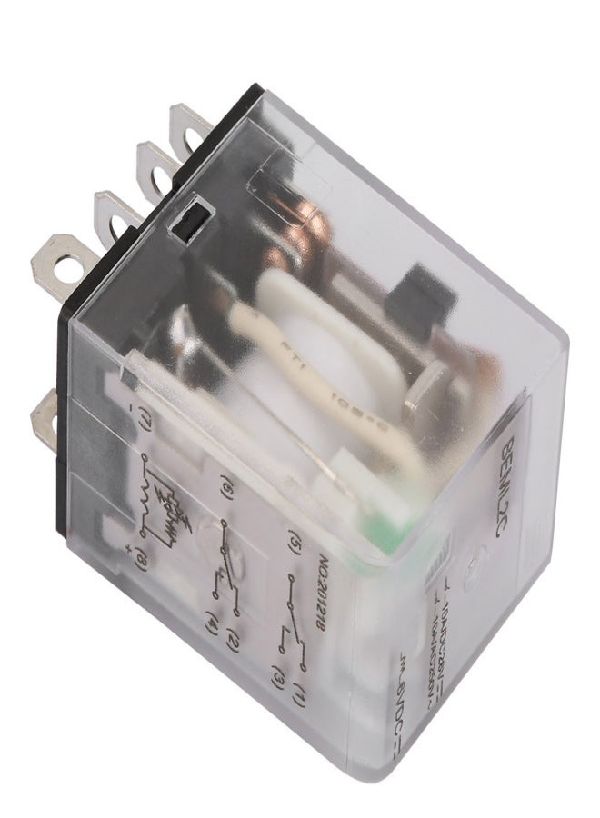 6VDC 8 Pins Two open Two closed Electromagnetic Relay 10A with Green Indicator Light - Image 2