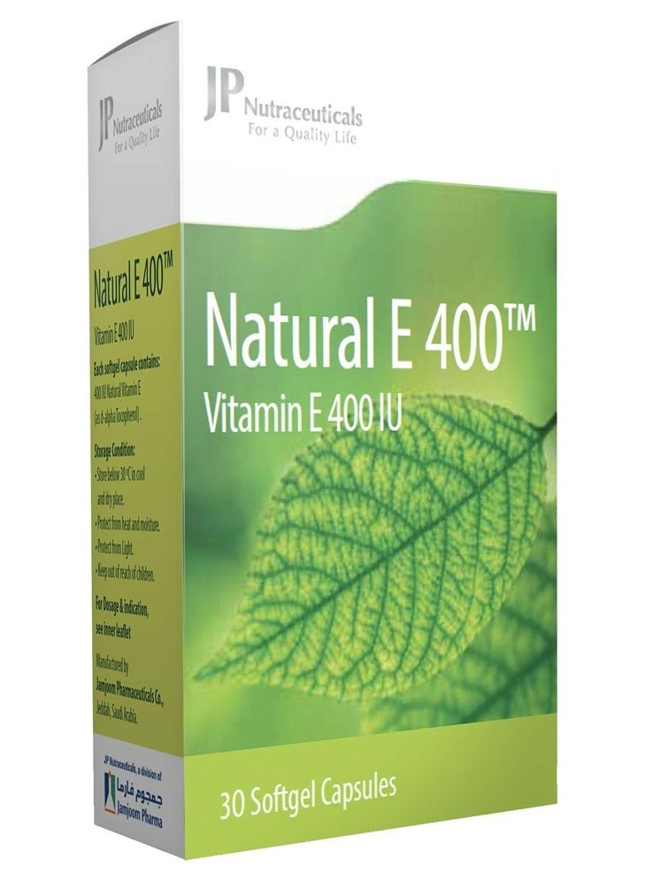 JAMJOOM PHARMA Jp Natural Vitamin E 400 Soft Gel Capsules - Image 1