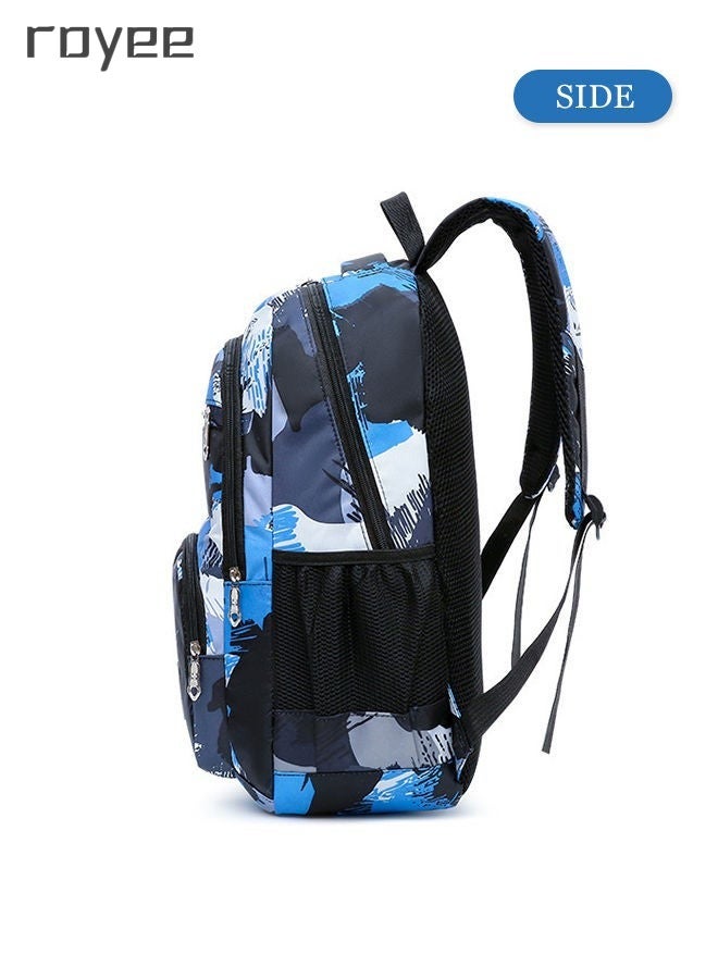 Royee 3-Piece Large Capacity Backpack Suit, Camouflage Color Matching with Lunch Box& Pencil Case, Campus School Bag for Middle School and College Students,kids backpack for school  - Image 3