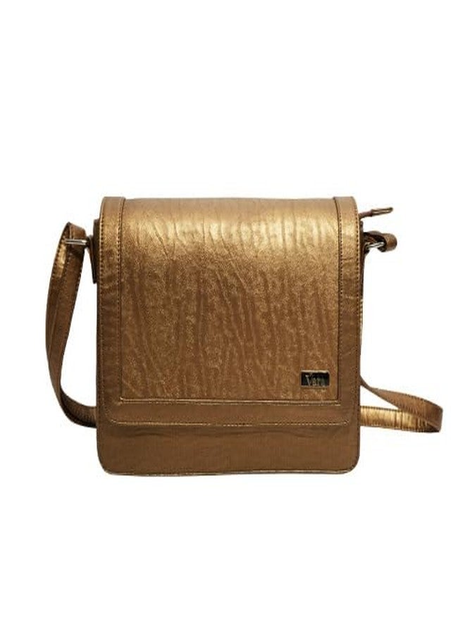 VARA Women's Shoulder Bag Medium Tote Bag | Ladies Purse Handbag Zipper For Bag (Golden) - Image 1
