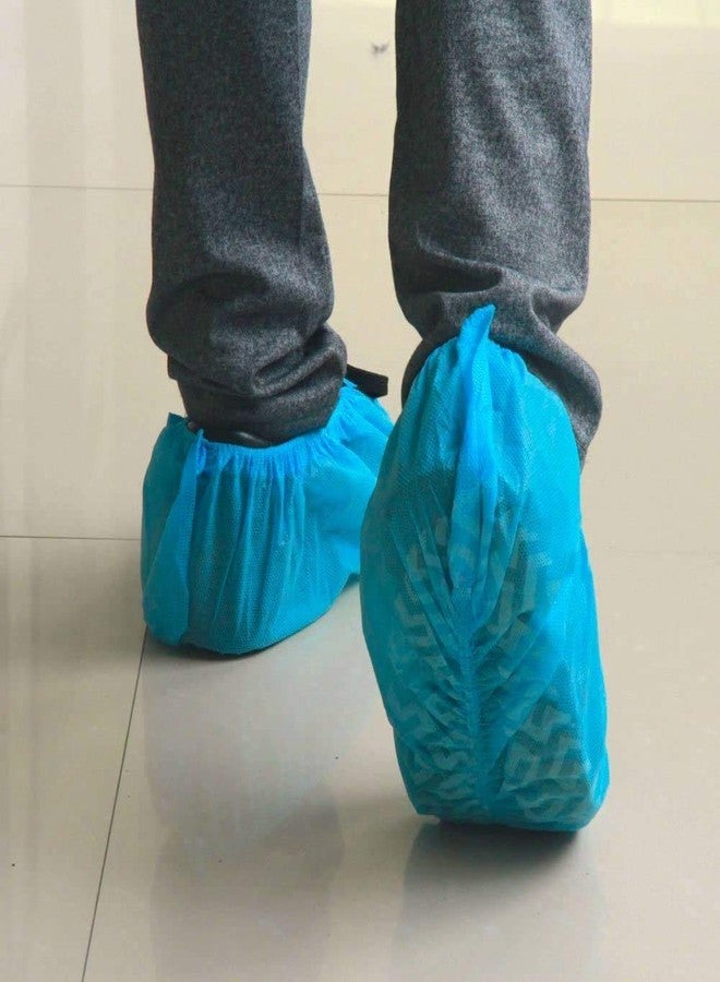 ELEpure Shoe Covers Disposable Non Slip for Kids 50Pack (25Pairs) Non-woven Fabric Stretchable Durable - Fit US Children's 8-13.5/1-4 Blue(Small) - Image 4