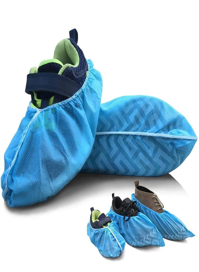 ELEpure Shoe Covers Disposable Non Slip for Kids 50Pack (25Pairs) Non-woven Fabric Stretchable Durable - Fit US Children's 8-13.5/1-4 Blue(Small) - Image 1