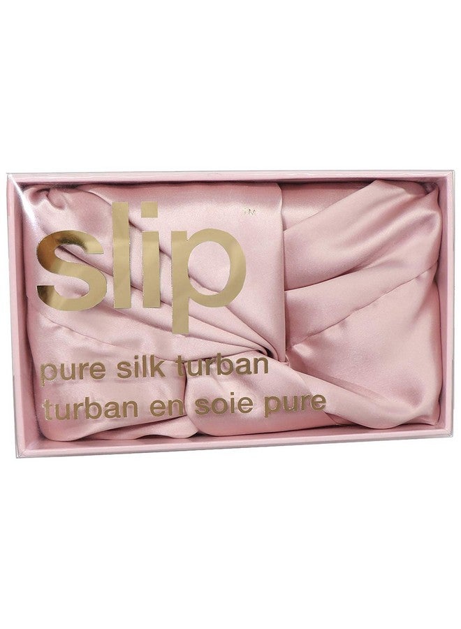SLIP Silk Turban In Pink One Size (21” 28”) Doublelined Pure Mulberry Silk 22 Momme Hair Turban Hairfriendly Lightweight And Multipurpose Head Wrap + Sleeping Cap For Curly + Thick Hair Types - Image 4