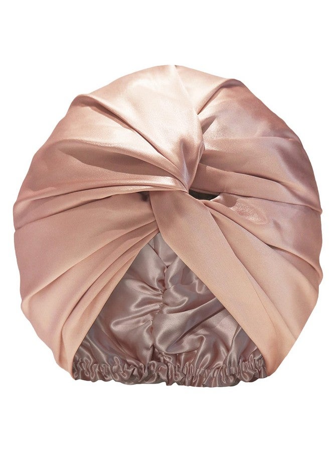 SLIP Silk Turban In Pink One Size (21” 28”) Doublelined Pure Mulberry Silk 22 Momme Hair Turban Hairfriendly Lightweight And Multipurpose Head Wrap + Sleeping Cap For Curly + Thick Hair Types - Image 3