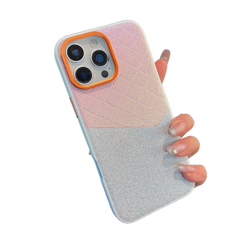 غطاء واقي بملمس جلد لـ iPhone 17 / 17 Air / 17 Pro / 17 Pro Max مع تغطية كاملة وملمس جلد ليزر مع مقاوم للصدمات مع مقاوم للخدش باللون بنفسجي للرحلات اليومية لترتيب الأغراض للمدرسة - Image 5